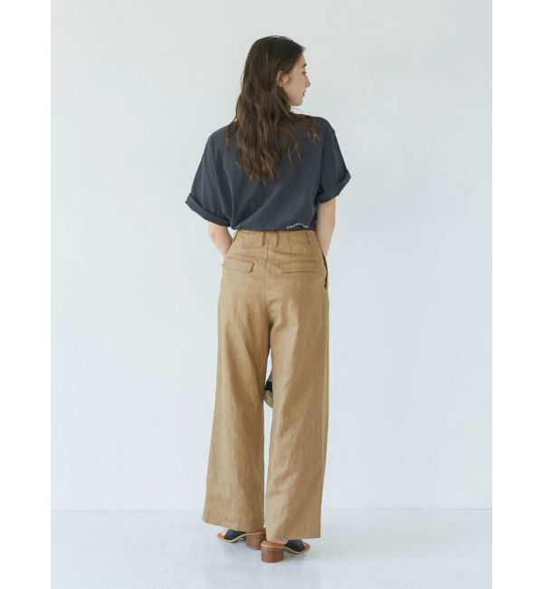 Ungrid「リネン混ルーズタックパンツ」|その他|