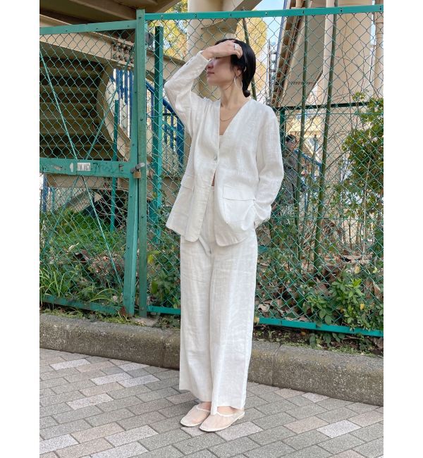 Ungrid「リネン混ルーズタックパンツ」|その他|
