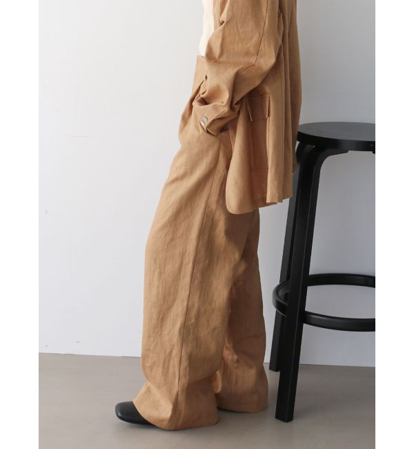 Ungrid「リネン混ルーズタックパンツ」|その他|