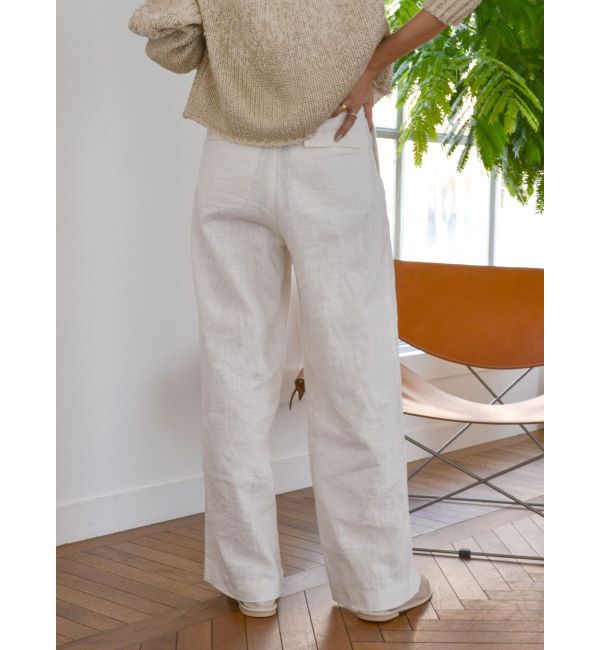 Ungrid「リネン混ルーズタックパンツ」|その他|