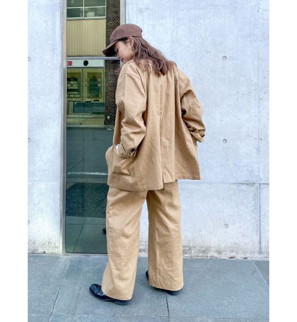 Ungrid「リネン混ルーズタックパンツ」|その他|