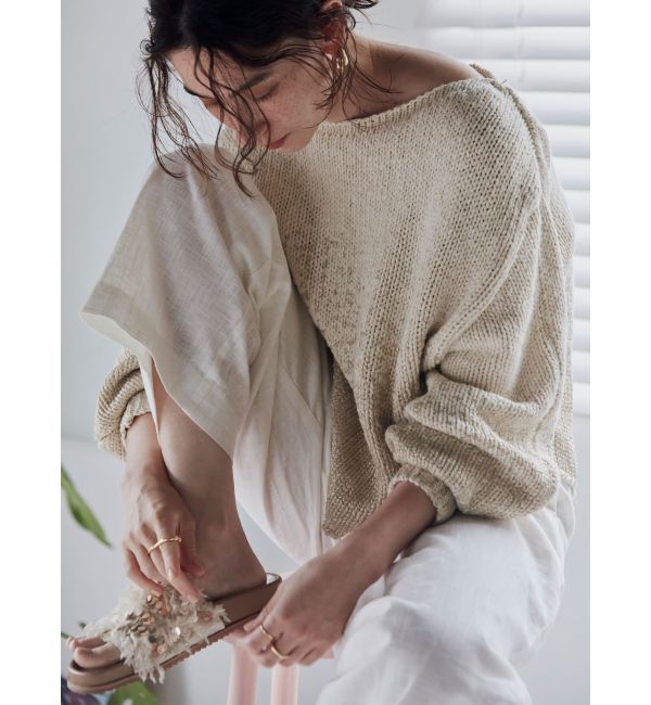 Ungrid「リネン混ルーズタックパンツ」|その他|