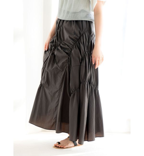 Ungrid「ランダムギャザースカート」|スカート|