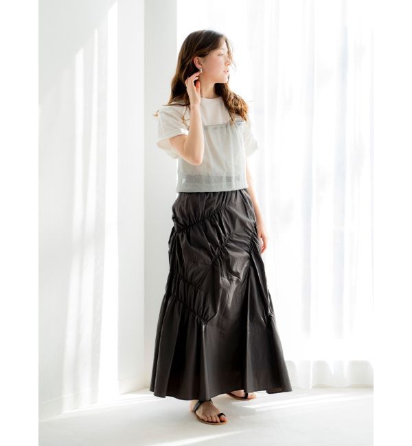 Ungrid「ランダムギャザースカート」|スカート|