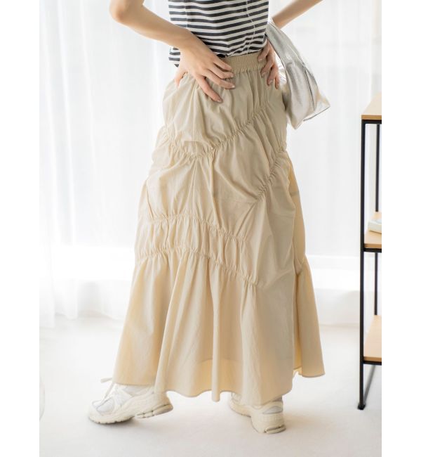 Ungrid「ランダムギャザースカート」|スカート|