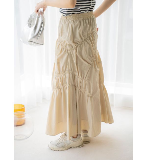 Ungrid「ランダムギャザースカート」|スカート|