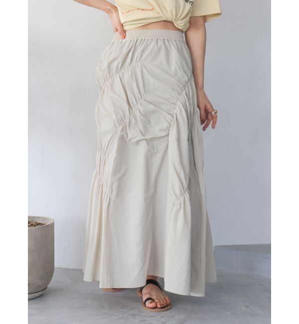 Ungrid「ランダムギャザースカート」|スカート|