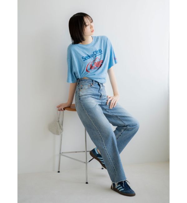 Ungrid「ハイウエストルーズテーパードデニム」|デニム|