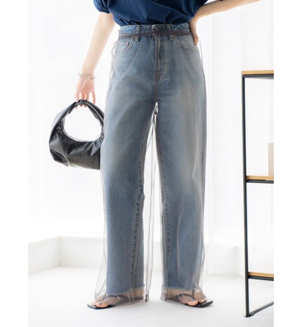 Ungrid「ハイウエストルーズテーパードデニム」|デニム|