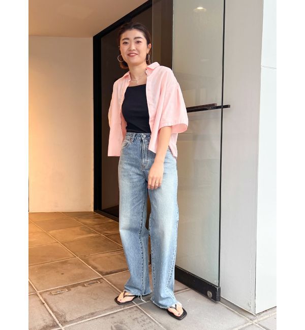 Ungrid「ハイウエストルーズテーパードデニム」|デニム|