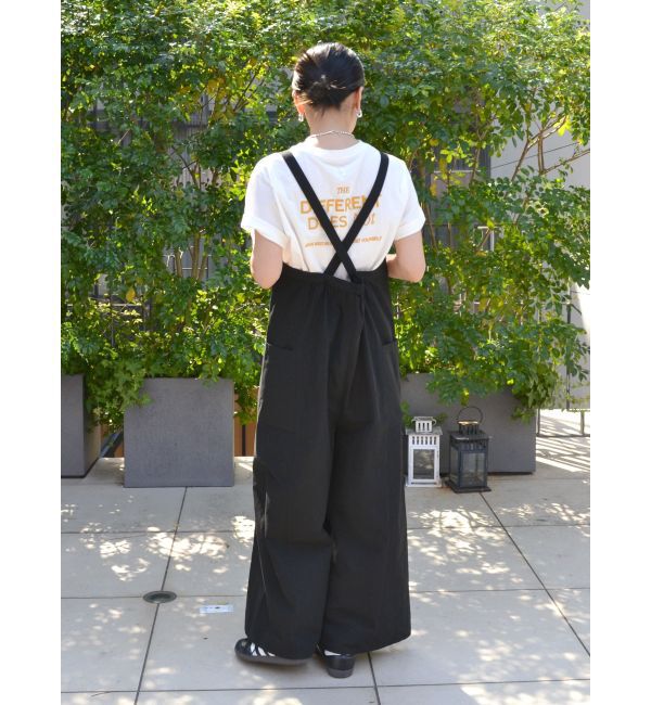 Ungrid「【WEB限定】バッククロスロンパース」|オールインワン|