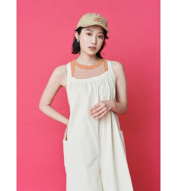 Ungrid「【WEB限定】バッククロスロンパース」|オールインワン|