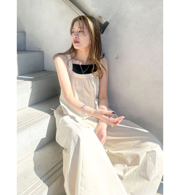 Ungrid「【WEB限定】バッククロスロンパース」|オールインワン|