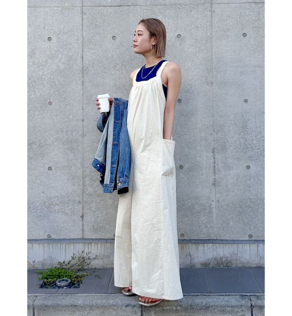 Ungrid「【WEB限定】バッククロスロンパース」|オールインワン|