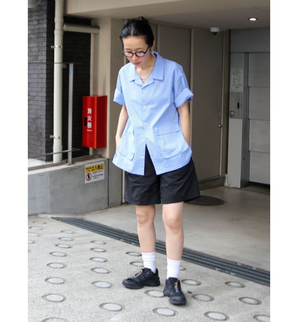 Ungrid「【WEB限定】ハーフスリーブチェックルーズシャツ」|シャツ・ブラウス|