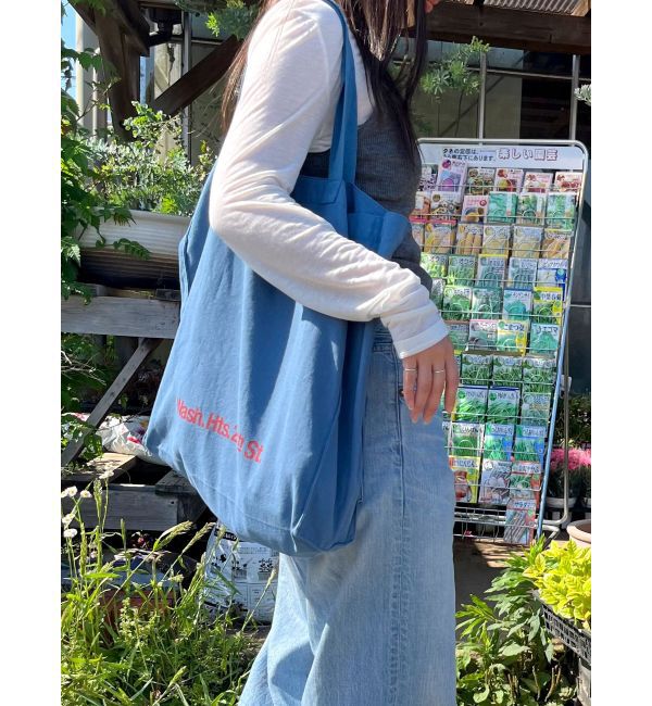 Ungrid「【WEB限定】ロゴトートバッグ」|トートバッグ|ブルー