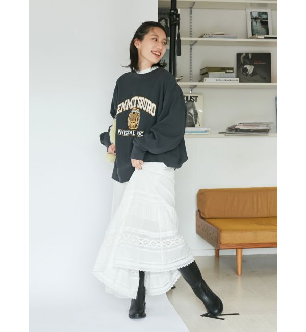 Ungrid「【WEB限定】カレッジルーズスウェット」|スウェット・ジャージ|