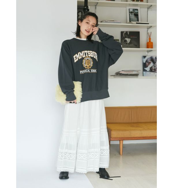 Ungrid「【WEB限定】カレッジルーズスウェット」|スウェット・ジャージ|