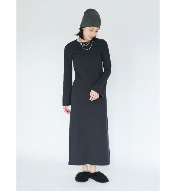 Ungrid「【WEB限定】フレアスリーブテレコフィットワンピース」|ワンピース|