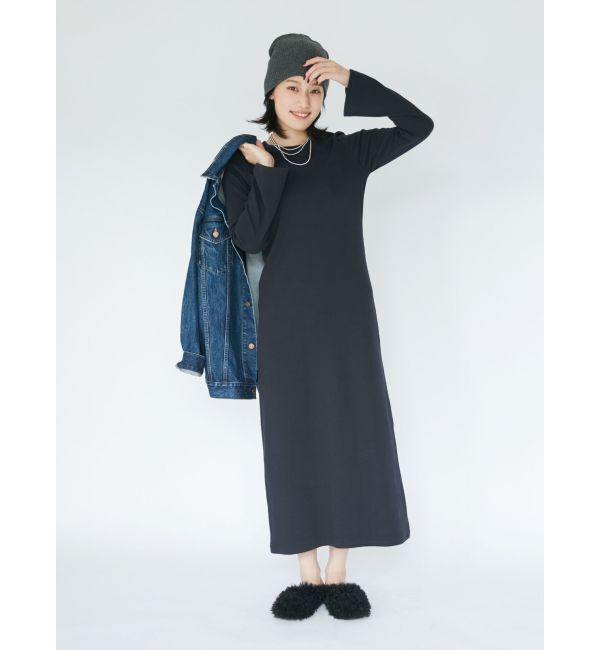 Ungrid「【WEB限定】フレアスリーブテレコフィットワンピース」|ワンピース|