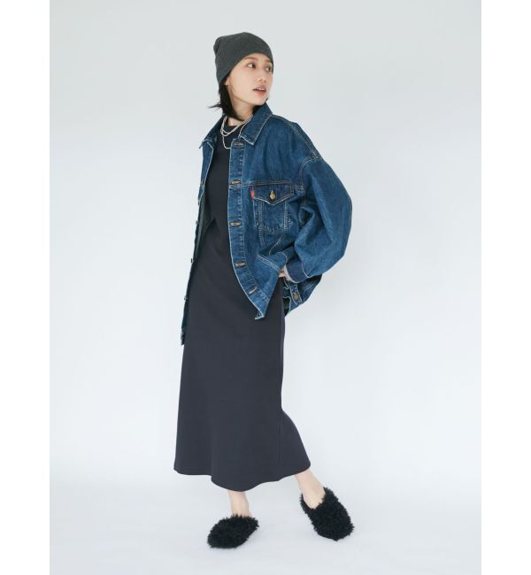 Ungrid「【WEB限定】フレアスリーブテレコフィットワンピース」|ワンピース|