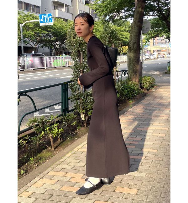 Ungrid「【WEB限定】フレアスリーブテレコフィットワンピース」|ワンピース|