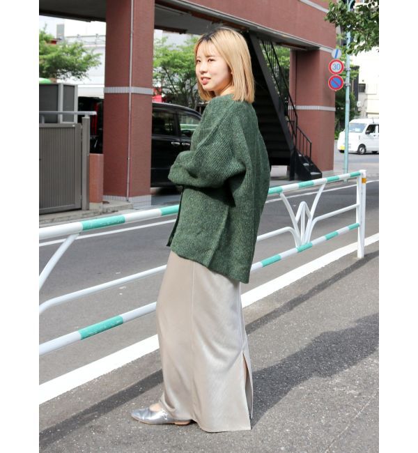 Ungrid「【WEB限定】カラールーズニットカーデ」|カーディガン|