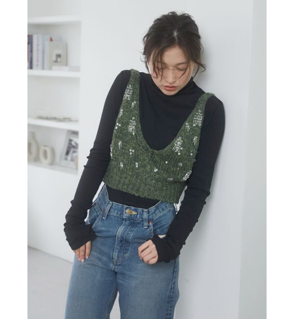 Ungrid「スパンコールデザインニットビスチェ」|ニット・セーター|