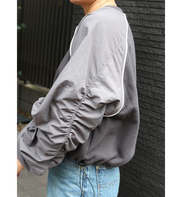 Ungrid「スリーブギャザードッキングスウェット」|スウェット・ジャージ|