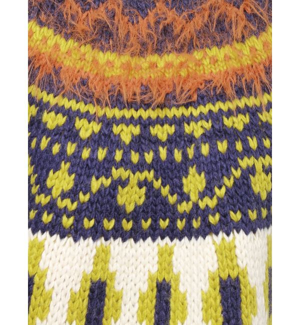 Ungrid「フェザーヤーンコンビ求心柄ニット」|ニット・セーター|