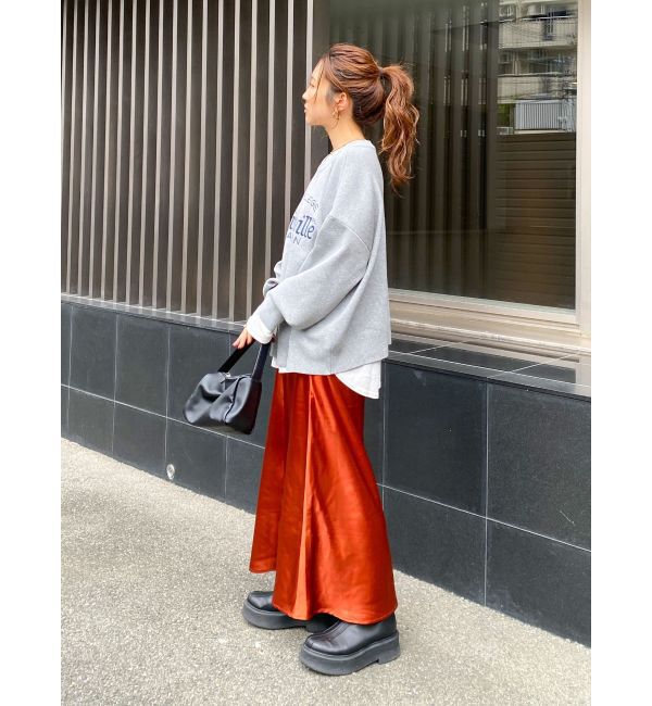 Ungrid「サテンフレアスカート」|スカート|