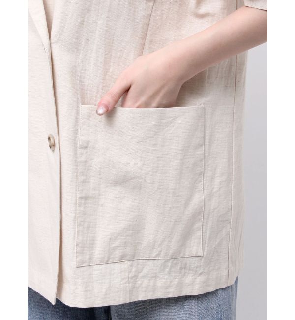 Ungrid「ハーフスリーブシャツジャケット」|シャツ・ブラウス|