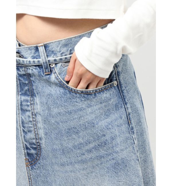 Ungrid「ポケットデザインデニムラップスカート」|スカート|