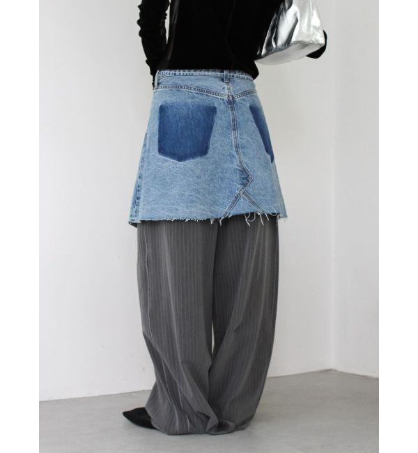 Ungrid「ポケットデザインデニムラップスカート」|スカート|