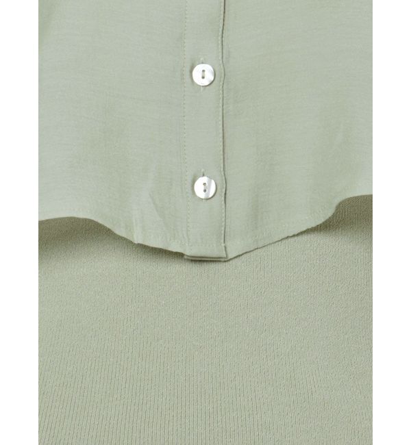 LAGUNAMOON「シャツドッキングニットプルオーバー」|ニット・セーター|