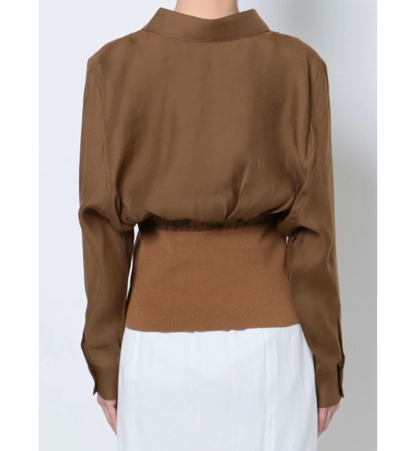 LAGUNAMOON「シャツドッキングニットプルオーバー」|ニット・セーター|