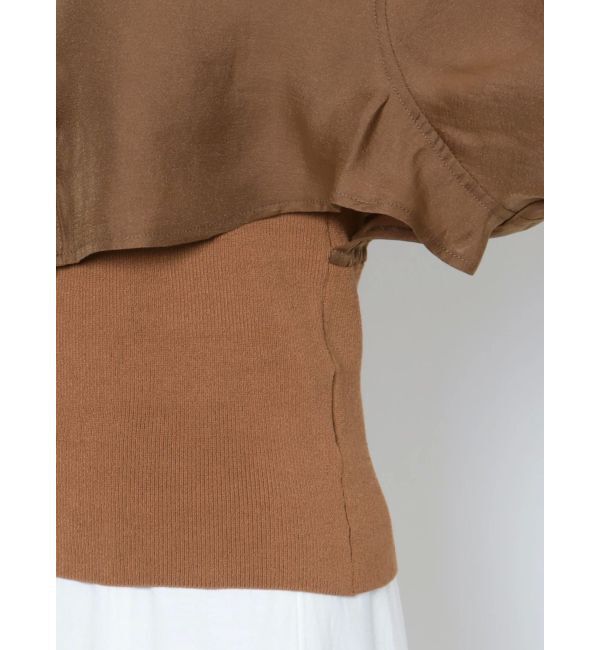 LAGUNAMOON「シャツドッキングニットプルオーバー」|ニット・セーター|