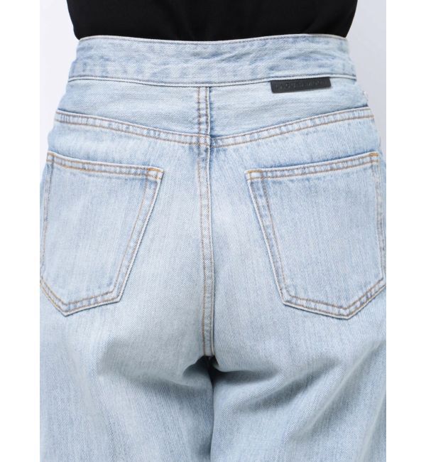 LAGUNAMOON「ウエストアシンメトリーデニムパンツ」|デニム|