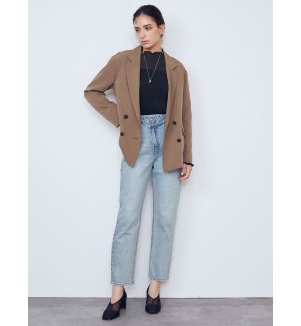 LAGUNAMOON「ウエストアシンメトリーデニムパンツ」|デニム|