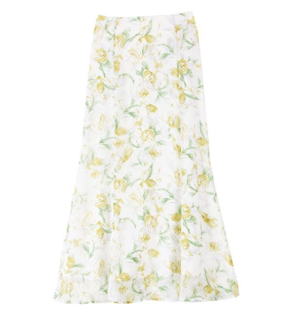 LAGUNAMOON「楊柳フラワーナロースカート」|スカート|アイボリー