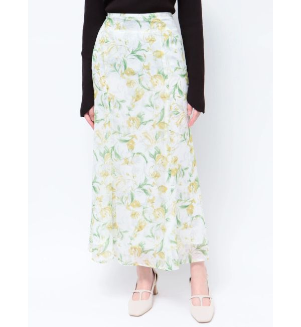 LAGUNAMOON「楊柳フラワーナロースカート」|スカート|