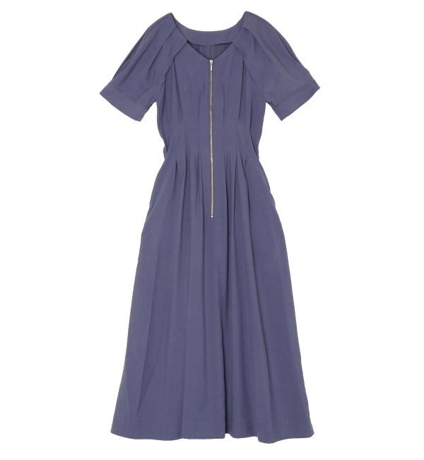 LAGUNAMOON「フロントZIPウエストタックワンピース」|ワンピース|