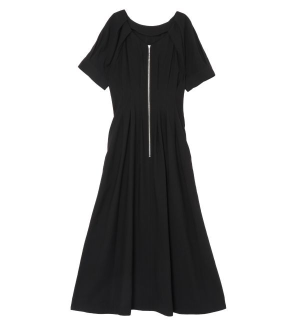 LAGUNAMOON「フロントZIPウエストタックワンピース」|ワンピース|