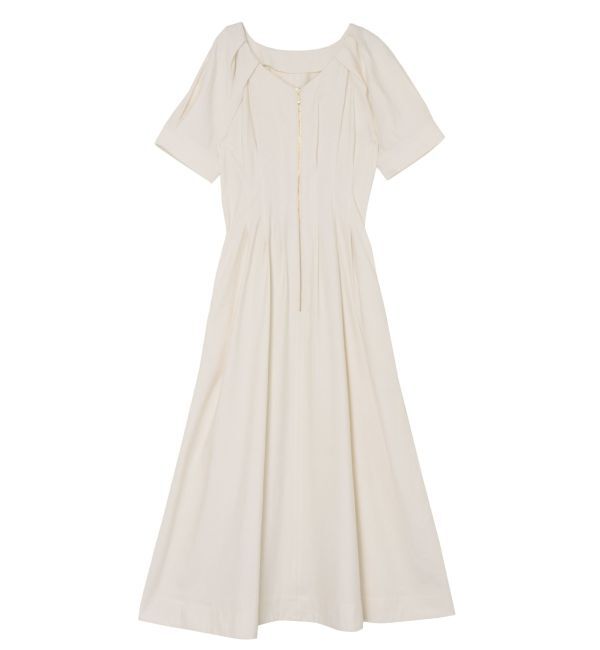 LAGUNAMOON「フロントZIPウエストタックワンピース」|ワンピース|