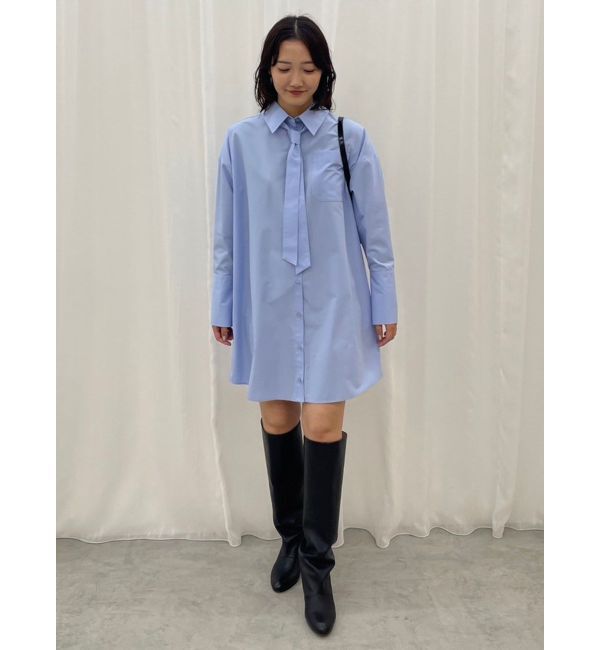 LAGUNAMOON「タイセットミニシャツワンピース」|シャツ・ブラウス|