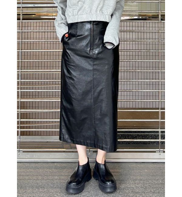 LAGUNAMOON「メタリックタイトスカート」|スカート|ブラック