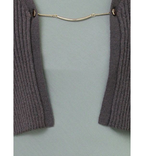 LAGUNAMOON「チェーン付きニットカーデセットワンピース」|ワンピース|