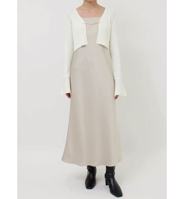 LAGUNAMOON「チェーン付きニットカーデセットワンピース」|ワンピース|