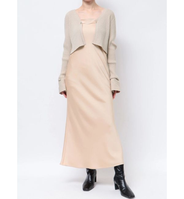 LAGUNAMOON「チェーン付きニットカーデセットワンピース」|ワンピース|