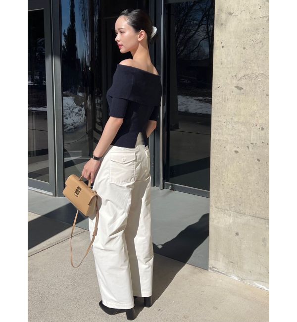 LAGUNAMOON「【POLO BCSコラボ】オフショルニットプルオーバー」|ニット・セーター|